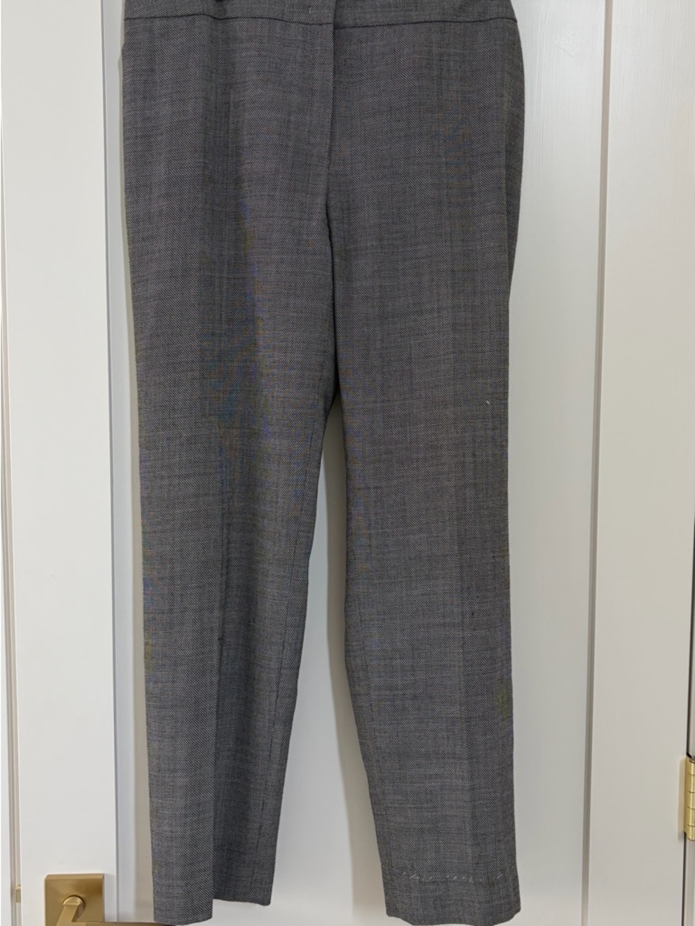 Escada Gray Straight-Leg Dress Trousers